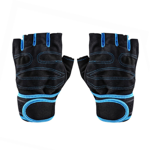 Premium Leather Gym <b>Gloves</b> for <b>Men</b> and Women <b>Fingerless</b> Anti Slip Weightlifting <b>Gloves</b> with Padded Palm Grip - Product Image 4