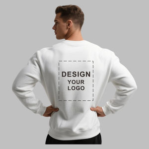 เสื้อสเวตเชิ้ตคอกลมสีเทาอ่อนแบบยูนิเซ็กซ์ พิมพ์ลายที่อกได้ตามต้องการ ผ้าคอตตอนผสม สวมใส่สบาย ทรงปกติ เหมาะสำหรับฤดูใบไม้ร่วง - Product Image 5
