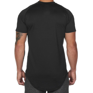 T-shirt décontracté à manches courtes en polyester et coton pour homme, respirant, col rond, coupe classique, personnalisable avec logo, vente en gros - Product Image 5
