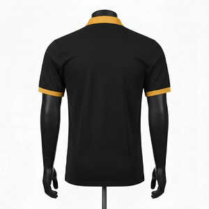 Camiseta de Cuello Alto de Manga Corta para Hombre, Corte Regular, Tejido de Punto, con Serigrafía, Precio de Fábrica al por Mayor - Product Image 2