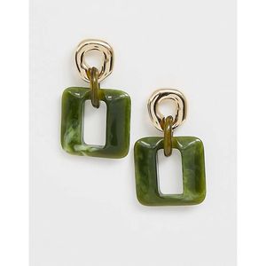 Luxury Handmade <b>Resin</b> <b>Earrings</b> Premium Quality Material Elegant Party Fashion Accessories Crystal Style Lightweight Comfortable - Product Image 1
