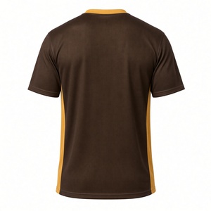 Maillot de football IOTA IPT All-Pro Centaurs marron doré pour homme, manches courtes, col en V, séchage rapide, 100% polyester, Fraternité grecque - Product Image 3