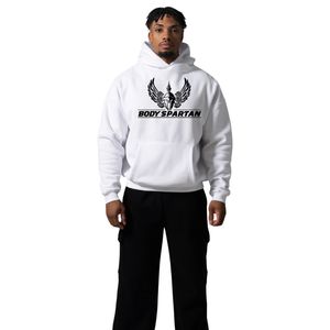 Sweat-shirt à capuche blanc pour homme, en molleton épais, à manches longues, décontracté, athlétique, streetwear, vêtements de sport - Product Image 1