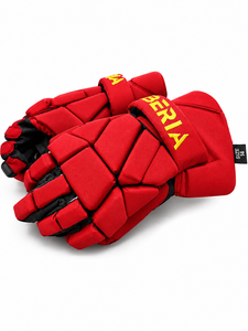 IBERIA Premium Wholesale Red Lacrosse Gloves for Men | Padded Protective Lacrosse Gloves | Custom Team Gloves - Product Image 1