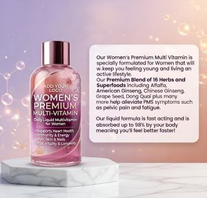 Multivitamínico Líquido para Mujer de Marca Privada |   Suplemento Dietético Premium |   Fabricante OEM al por Mayor - Product Image 3