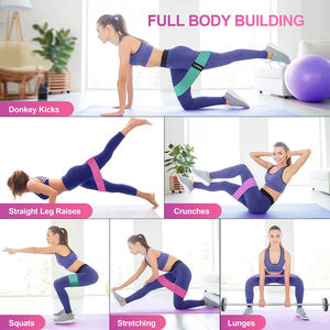 Ensemble de bandes de résistance en tissu personnalisables pour les fessiers, les jambes, les étirements, la danse, la remise en forme et la musculation - Product Image 4