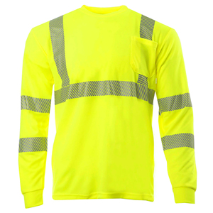 Chemises de sécurité pour entrepôt unisexes en polyester orange haute visibilité de classe 3, réfléchissantes, à séchage rapide, respirantes, à manches longues - Product Image 6