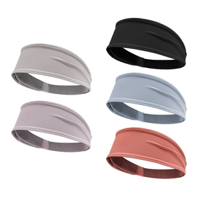 Solid Color Non-Slip <b>Sports</b> <b>Headband</b> Breathable Spandex Nylon Sweatband Women Yoga Gym Running Workout Thin Eco-Friendly 4.5cm - Product Image 1