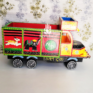 รถบรรทุกไม้เพ้นท์ลายด้วยมือ ผลิตในอินเดีย สินค้าแฟชั่นในกลุ่มงานหัตถกรรม - Product Image 5