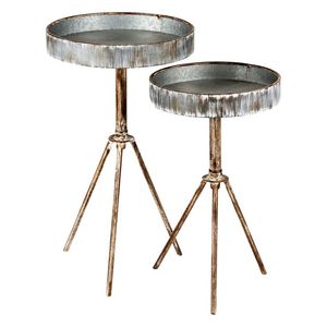 Mesa Auxiliar Industrial Metálica de Última Tendencia con Estructura con Recubrimiento en Polvo para Área de Recepción de Oficina y Estilo Profesional Elegante - Product Image 3