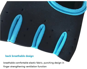 Guantes Deportivos de Poliéster con Logotipo Personalizado, Transpirables, Antideslizantes, con Correa Ajustable para la Muñeca, de Medio Dedo, para Levantamiento de Pesas y Entrenamiento en Gimnasio - Product Image 2