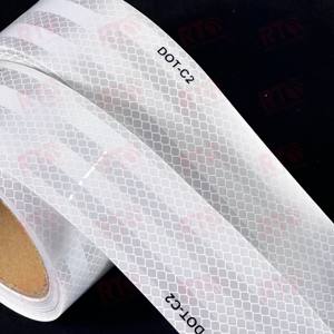 Fabricante fuerte adhesivo rojo blanco cinta reflectante punto Cintas reflectantes prismático <span class=keywords><strong>Reflector</strong></span> pegatinas para camión - Product Image 2