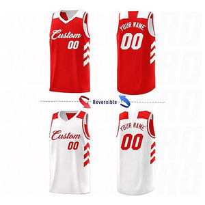 เสื้อบาสเก็ตบอลแบบแห้งเร็ว กลับด้านได้ ระบายอากาศดี พิมพ์ลายแบบรีดร้อน ไซส์ใหญ่ ชุดยูนิฟอร์มบาสเก็ตบอลแบบซับลิเมชั่น - Product Image 3
