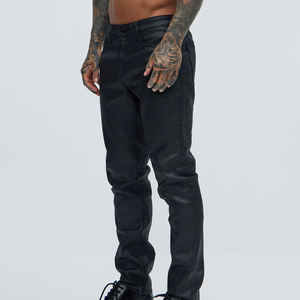 Pantalon en cuir pour homme, coupe confortable, nouveau design, coupe-vent, imprimé, grande taille, pour moto, couleur et taille personnalisables - Product Image 1