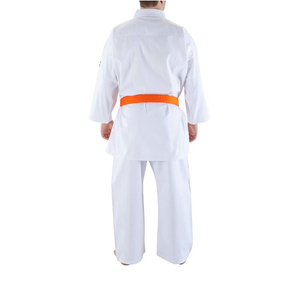 Men's Karate Uniform White Customised Manufacture Best Quality Martial Arts Wear Breathable Karate Uniform Orange <b>Belt</b> Included - Product Image 4