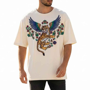 T-shirt ample pour homme, coupe ample, coton, col rond, manches courtes, tissu doux et respirant, style décontracté, usage quotidien, style streetwear. - Product Image 4