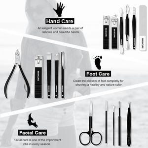 Set Professionale di 16 Pezzi per la Cura delle Unghie in Acciaio Inossidabile, Kit per Manicure e Pedicure, Lussuoso Set da Viaggio, Idee Regalo per Affari - Product Image 2