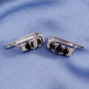Black Onyx Hoop <b>Earrings</b> 925 Sterling Silver <b>Clip</b> <b>On</b> Gemstone <b>Earrings</b> Elegant Jewelry Gift For Her Women - Product Image 6