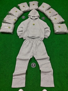 บริการ OEM ชุดวอร์มพรีเมียมผู้ชายผ้าฝ้ายหนานุ่มทรงโอเวอร์ไซส์สำหรับฤดูหนาวปี 2026 ชุดพื้นฐานคุณภาพสูง ไซส์พลัส ขายส่ง - Product Image 3