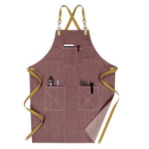 Tablier de Chef Professionnel en Toile avec Sangle en Cuir Robuste – Uniforme de Serveur Bistro, Cuisine Commerciale, Boulangerie, Food Truck - Product Image 2