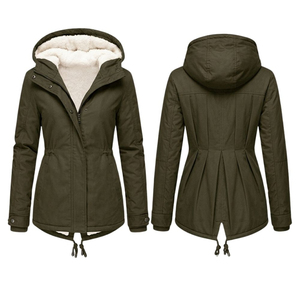 Parka d'hiver matelassée et teinte pour femme, coupe longue, grandes tailles, vente chaude, vente en gros, personnalisable - Product Image 3