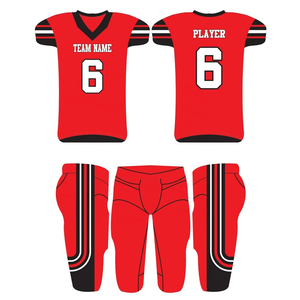 Uniforme de football haute performance pour l'entraînement et les matchs Uniforme de football américain Tissu polyester à séchage rapide - Product Image 1