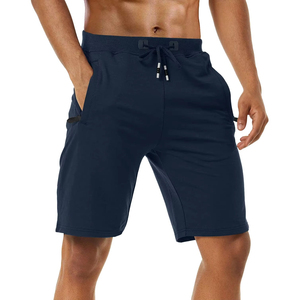 Men's Navy Blue Quick Dry Bermuda Shorts With Drawstring Waist And Pockets Casual Sport Wear - Product Image 1