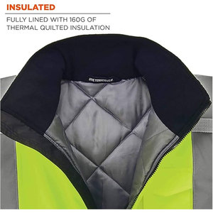 Veste de sécurité réfléchissante pour homme, haute visibilité, imperméable, vêtements de travail d'hiver, veste de sécurité pour agent de sécurité, veste de chantier - Product Image 3