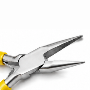 Pince à bec triangulaire conique de haute précision en acier inoxydable avec poignée jaune pour la fabrication de bijoux, outils de bricolage, 128 mm - Product Image 5