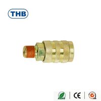 Raccord rapide pneumatique américain en acier haute pression THB, filetage mâle NPT 1/4 pouce