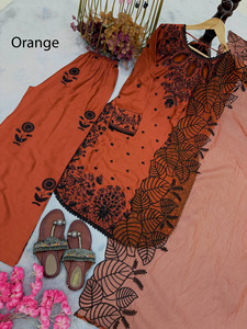 Conjunto de Kurta y Palazzo para Mujer, Estilo Indio-Pakistaní, de Seda, Sin Arrugas, para Fiestas y Bodas, Diseño de Shalwar Kameez con Relieve, Venta al Por Mayor - Product Image 3