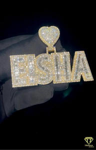 Collier avec pendentif en forme de nom « EISHA » fait à la main, bijoux de mode, cadeau pour hommes et femmes - Product Image 6