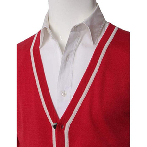 Suéter de Punto Color Borgoña para Hombre, Manga Larga, Corte Regular, Material Acrílico, para Otoño - Product Image 3