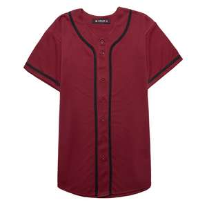 Camiseta de béisbol personalizada al por mayor, cuello en V, reversible, transpirable, estilo pakistaní, camiseta de béisbol en blanco. - Product Image 1