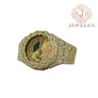 Anpassbare Hip-Hop Moissanit-Diamant-Uhr für Herren mit robustem Edelstahlgehäuse für alltäglichen Luxus, jetzt erhältlich.