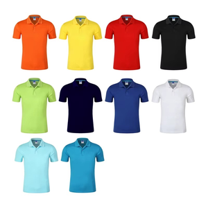 เสื้อถักผู้ชาย โพลีเอสเตอร์ 100% แขนสั้น สีพื้น ระบายอากาศได้ดี กันยับ สวมใส่สบาย พิมพ์โลโก้ด้านหน้า สีเหลืองแดง - Product Image 5