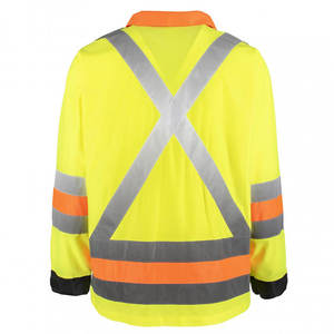เสื้อแจ็คเก็ตนิรภัยแบบสะท้อนแสงสำหรับผู้ชาย เสื้อทำงานก่อสร้างแบบมองเห็นได้ชัดเจน เสื้อแจ็คเก็ตทำงานอุตสาหกรรมแบบมองเห็นได้ชัดเจน - Product Image 3