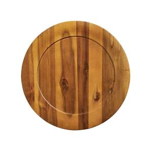 Plato de Madera de Mango Natural con Diseño de Árbol Tallado, Vajilla Redonda de Madera para Uso Decorativo en el Hogar y Eventos - Product Image 6
