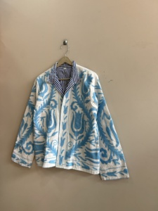 Chaqueta de Mujer de Algodón Suzani Bordada a Mano, Abrigo Minimalista Transpirable - Product Image 6