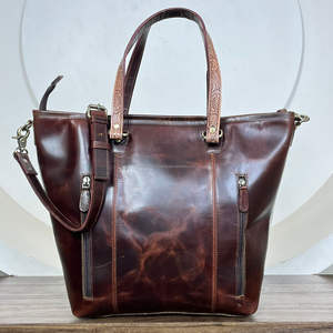 Women's Hand Tooled Genuine Leather <b>Large</b> Capacity Tote <b>Bags</b> Fashionable Cowhide Concealed Carry Crossbody Handbag Durable Purse - Product Image 5