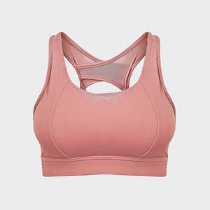 Nouveauté : soutien-gorge de sport côtelé recyclé pour femme, soutien-gorge de yoga à fort impact avec un design simple - Product Image 2