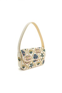 Pochette de soirée chic brodée à la main avec perles, sac de soirée haut de gamme fait main pour femme, pochette de mariage élégante - Product Image 4