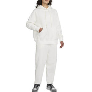 Conjunto Deportivo de Invierno para Mujer, 2 Piezas, Color Liso, Ecológico, de Felpa, Personalizable, Casual, 100% Algodón - Product Image 1