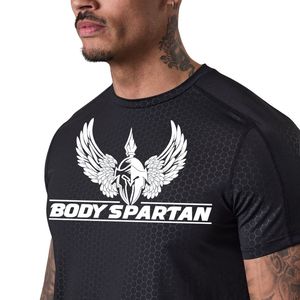 Camiseta Deportiva Negra para Hombre, Cuello Redondo, Manga Corta, para Entrenamiento, Gimnasio, Ejercicio, Fitness, Running, Ropa Deportiva Informal - Product Image 3