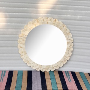 Designer <b>Flower</b> Pattern Bone Inlay <b>Mirror</b> Stylish Decorative Wall Accent Adds Charm And Sophistication To Any Space From India - Product Image 5