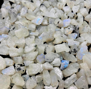 Piedra lunar arcoíris blanca natural, cabujón de piedras preciosas sueltas en bruto, forma de mezcla pulida, cabujón de cristal de todos los tamaños para joyería de piedras preciosas - Product Image 2