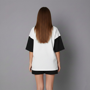 Custom Made Best Quality Women's Casual <b>Short</b> Sleeve 100% Cotton Oversized Regular Fit Lace Solid Vintage Embroidered <b>Patches</b> - Product Image 2