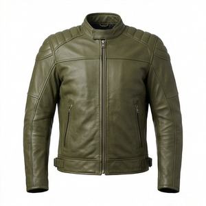 Chaquetas de cuero para motociclistas NAI-0444A, estilo motociclista, ropa de moda para hombre, artículo de venta al por mayor con color personalizado. - Product Image 1