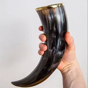 Cuerno Vikingo de Búfalo para Beber, Hecho a Mano, Taza para Cerveza y Vino, Ecológico, de Grado Alimenticio, Diseño Personalizado - Product Image 2