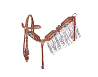 Meilleure qualité 100% cuir de vache sur mesure ensemble équestre peint à la main Western Headstall fantaisie licou poitrine Durable cheval bride